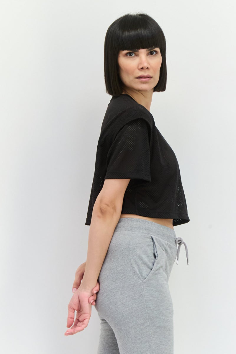 PUMA Women Sportswear Fit Short Sleeve Training Top, Black - Image 4